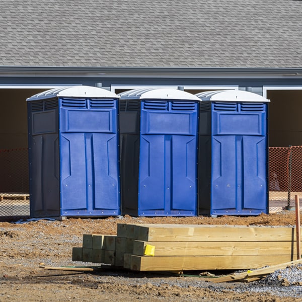 what is the expected delivery and pickup timeframe for the porta potties in Webbers Falls